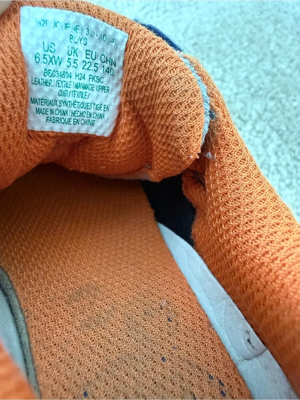 Stride Rite Navy and Orange Toddler Athletic Sneakers 6.5XW m2p journey